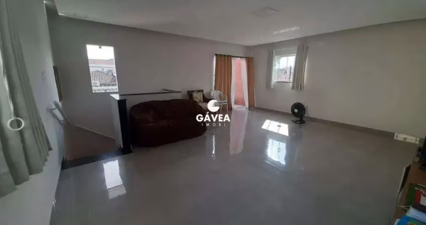 Casa sobreposta alta 2 dormitórios sendo 1 suíte na vila são jorge, santos
