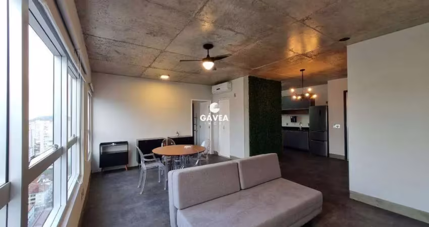 Apartamento mobiliado de 1 dormitório no embaré em santos