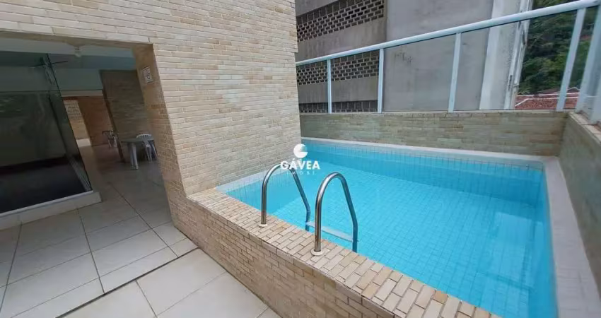 Apartamento 2 quartos com varanda 1 quadra da praia em santos