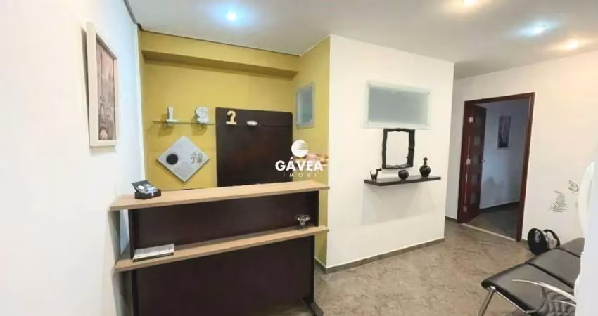 Conjunto comercial de frente com vista livre no bairro vila matias em santos