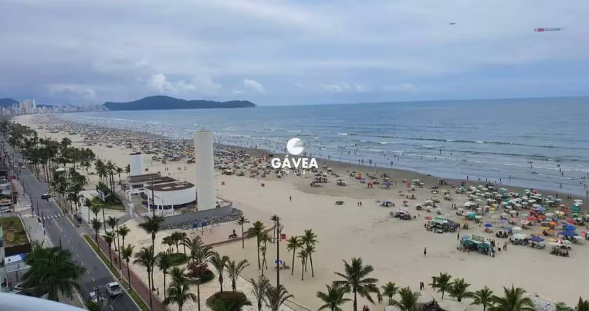 Apartamento de 3 quartos frente mar na vila tupi praia grande
