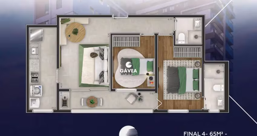 Apartamento com 2 quartos à venda no Marapé, Santos 