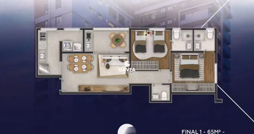 Apartamento com 2 quartos à venda no Marapé, Santos 