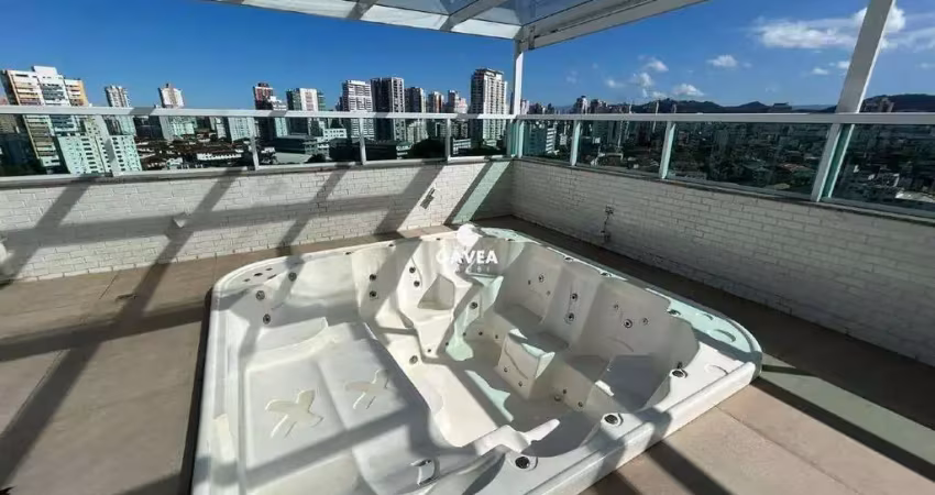 Cobertura com 3 quartos para alugar no Embaré, Santos 