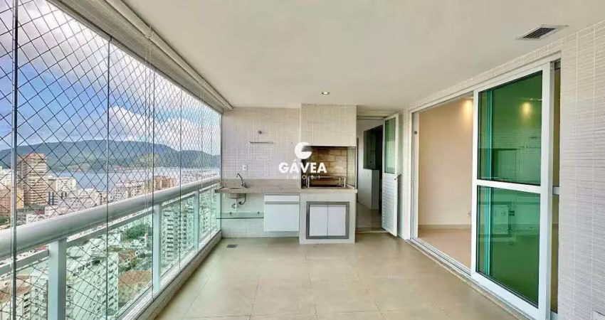 Apartamento 03 dormit alto padrão para locação no bairro aparecida, em santos.