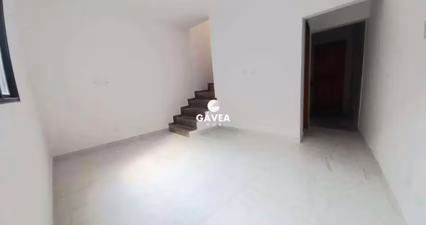 Sobrado com 2 quartos e quintal em l no bairro aviação - praia grande