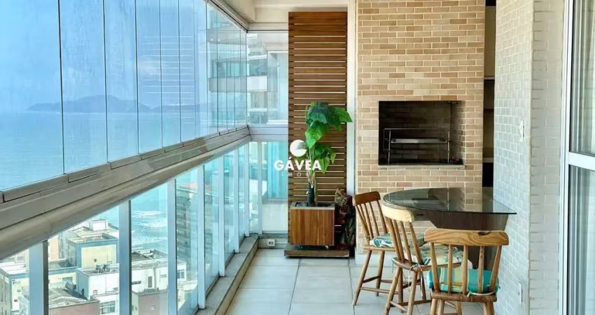 Apartamento alto padrão com 3 dormitórios com suítes para locação no embaré em santos
