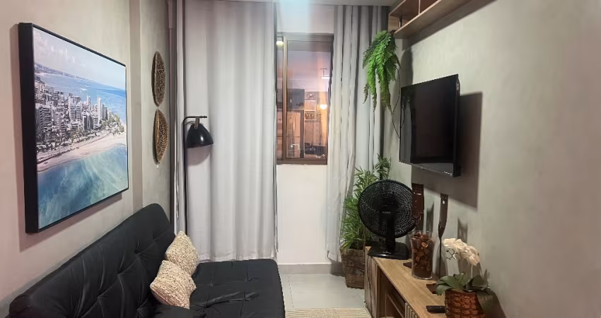 Lindo quarto e sala com vista mar na ponta verde