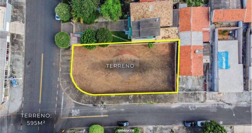 REMAX VENDE Terreno comercial, plano, esquina, próximo ao Aeroporto Internacional de Viracopos - Jd Planalto de Viracopos, com 595m²