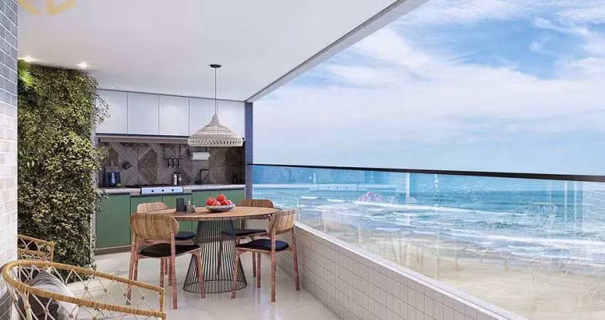 Lançamento na  pg - solemar , frente mar , 1 e 2 dormitórios (suítes) -