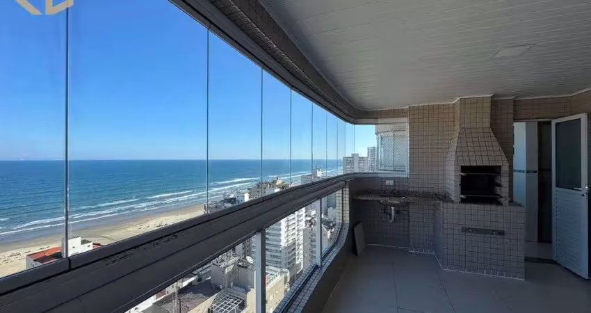 Apto 3 dorms, 3 suítes, 2 vagas, 135m², vista mar, aviação