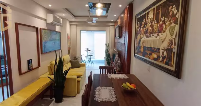 Apartamento 2dorm, 1 suíte, 2 vagas, lazer completo, vista mar,  72.2m, caiçara.