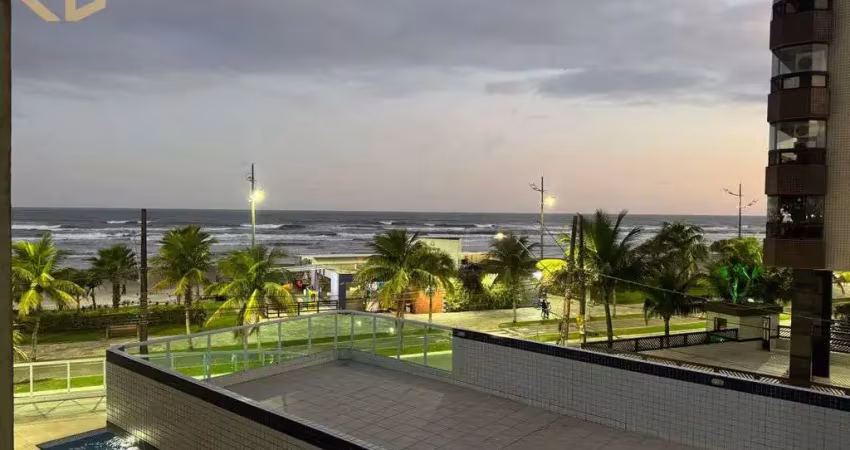 Apto 1 dorm, 1 banheiro, 1 vaga, 41,70m², vista mar, caiçara, 50 m da praia
