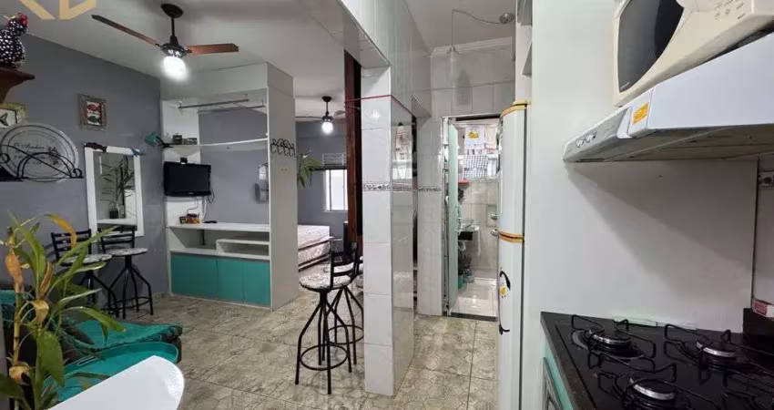 Kitnet, 35 m2, 1 banheiro, 1 vaga, guilhermina, 130m da praia