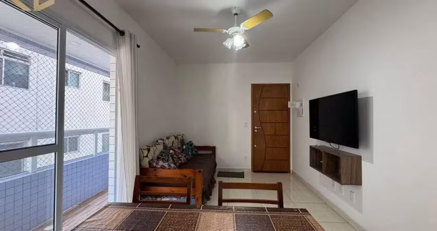 Apto 1 dorm, 1 banheiro, 1 vaga, 51m², semimobiliado, guilhermina, 300m da praia
