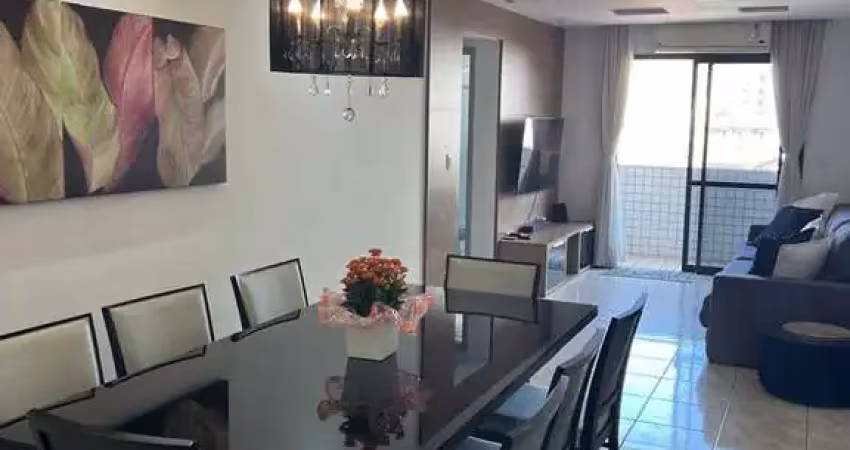 Apto 200m praia com 3 dorm sendo 1 suíte, 2 banh, 1 vaga, varanda, vista mar.