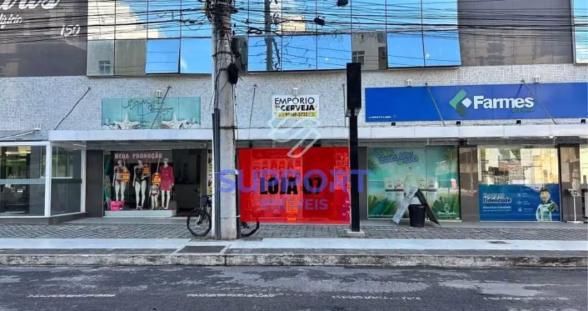 Loja comercial na Praia do Morro com 1 vaga, quadra do mar e vista para o mar