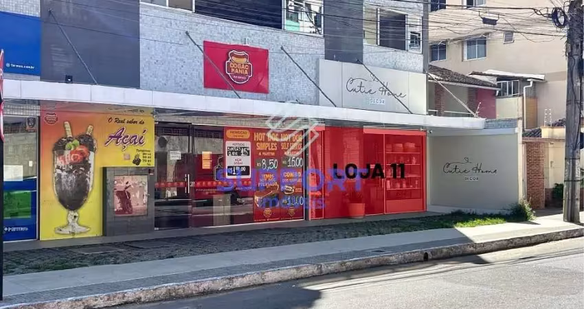 Loja comercial na Praia do Morro com 1 vaga, quadra do mar e vista para o mar
