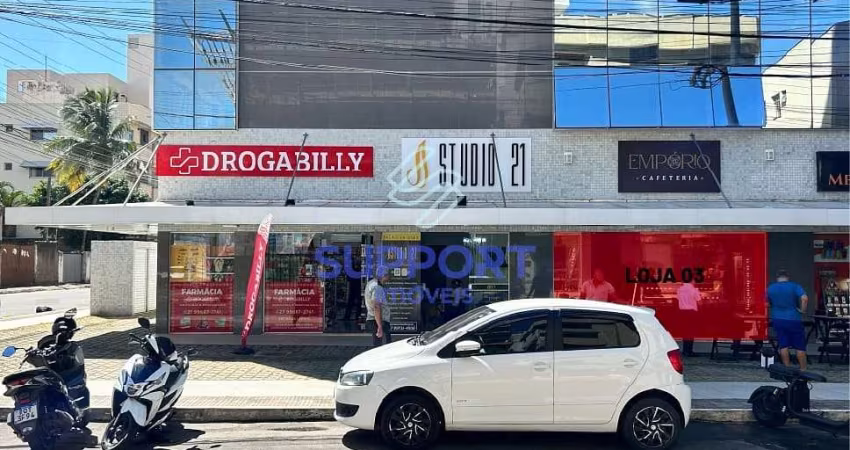 Loja comercial na Praia do Morro com 1 vaga, quadra do mar e vista para o mar