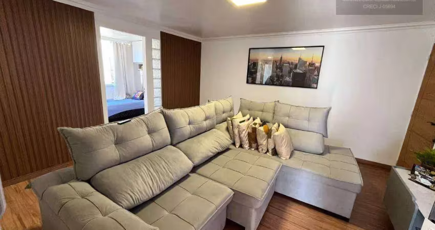 Apartamento com 3 dormitórios todo mobiliado inclusive os eletros à venda, por r$ 370.000 - fazendinha - curitiba/pr