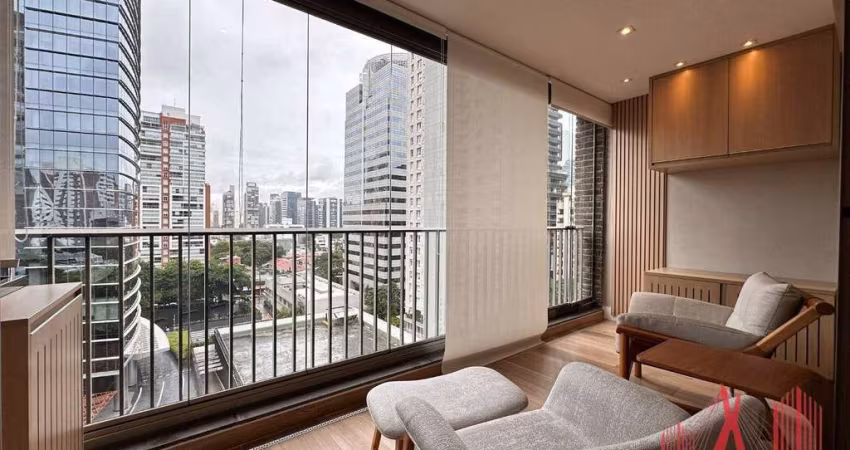 Apartamento Studio MOBILIADO para locação com 1 dormitório, 1 vaga de garagem, com 60 m² - Itaim Bibi
