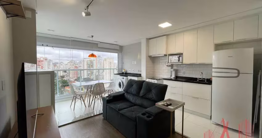 Apartamento mobiliado para locação com 1 dormitório, 1 vaga de garagem, com 43 m² - vila clementino