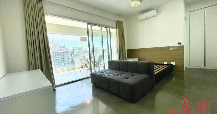 Apartamento Stúdio MOBILIADO para Locação com 1 dormitório, 1 vaga de garagem, com 42 m² - Consolação