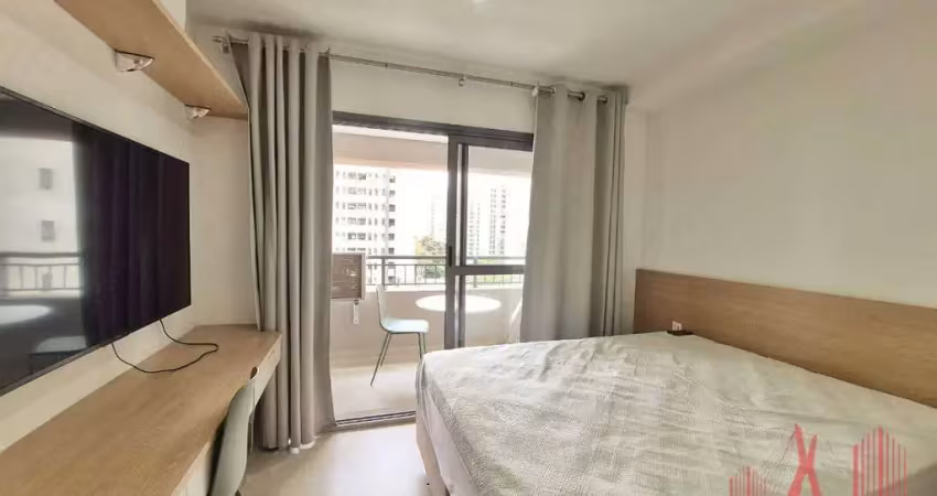 Apartamento studio mobiliado para locação com 1 dormitório, com 26 m² - moema