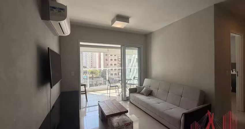 Apartamento mobiliado para locação com 1 dormitório, 1 vaga de garagem, com 40 m² - moema