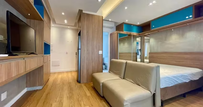 Apartamento studio mobiliado para locação com 1 dormitório, 1 vaga de garagem, com 35 m² - consolação