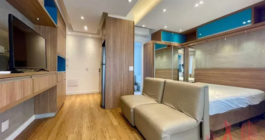 Apartamento studio mobiliado para locação com 1 dormitório, 1 vaga de garagem, com 35 m² - consolação