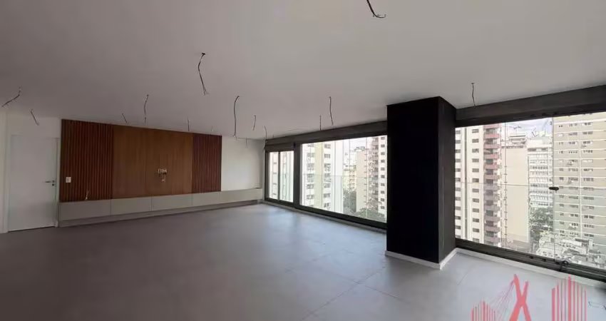 Apartamento com terraço envidraçado para locação com 2 suítes, 2 vagas de garagem, com 142 m² - itaim bibi