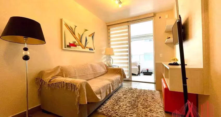 Apartamento mobiliado para locação com 1 dormitório, 1 vaga de garagem, com 52 m² - consolação