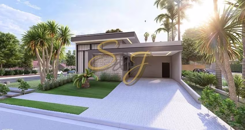 CASA TERREA COM TRÊS SUITES A VENDA NO PARQUE BRASIL 500- COND. SANTORINI - PAULÍNIA SP