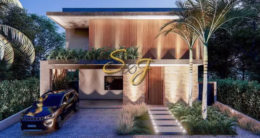 Casa terrea com quatro suites a venda no parque brasil 500- cond. villa lobos - paulínia sp