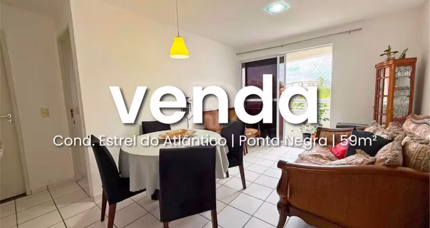 Apto com 59 m2 - 2 quartos (1 suíte) - Estrela do Atlântico Ponta Negra  - 1 vaga - Financiável - Lado sombra