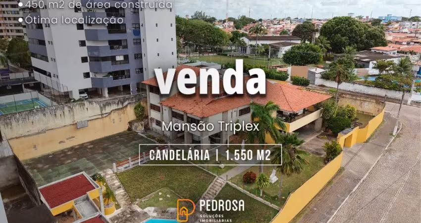 Fanstática casa triplex a venda com 450m2 e 5 suítes em um lote de 1.550m2 em candelária natal/rn
