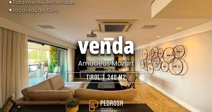 Fantástico apartamento reformado a venda de 240m2 com 3 suítes e 3 vagas em tirol natal/rn