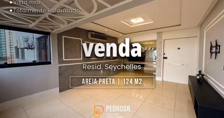Apartamento para venda com 124 m2 | 3 quartos | vista mar | reformado | 2 vagas | areia preta