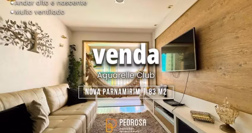 Ótimo apartamento à venda de 83m2 com 3 quartos em andar alto na melhor localização de nova parnamirim.