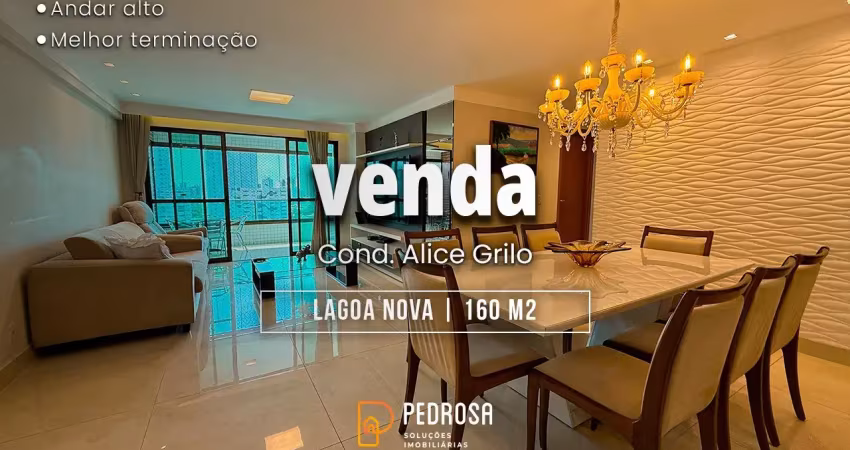 Lindo apartamento a venda de 160m2 com 4 quartos e andar alto  em lagoa nova natal /rn