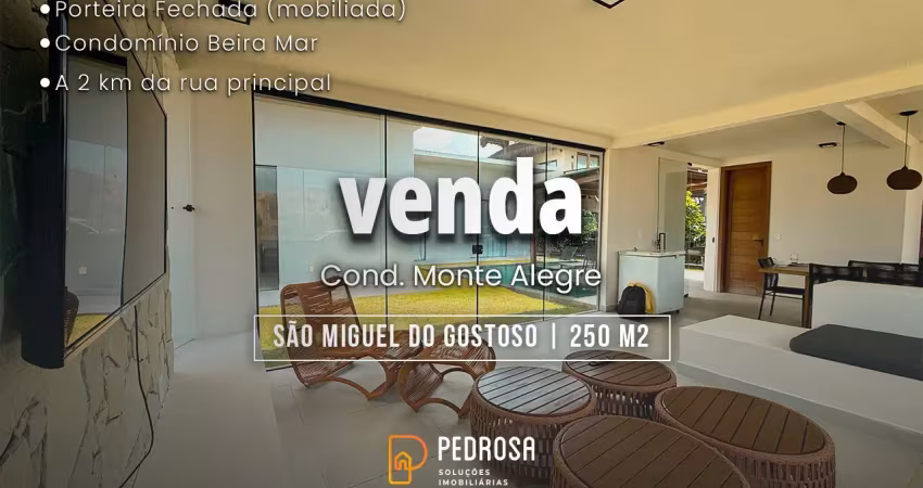 Casa no condomínio monte alegre à apenas 3 km do centro de são miguel do gostoso