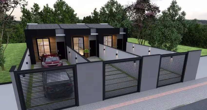 Casa geminada no aventureiro | 118 m² | 2 dormitórios | 2 vagas de garagem | 4 m de abertura