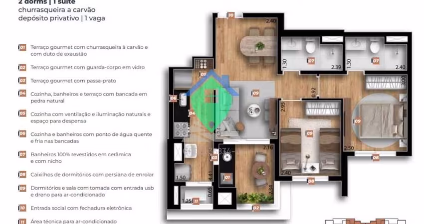 Apartamento 58m² à venda por 580.000,00 no Vila Yara, Osasco, SP