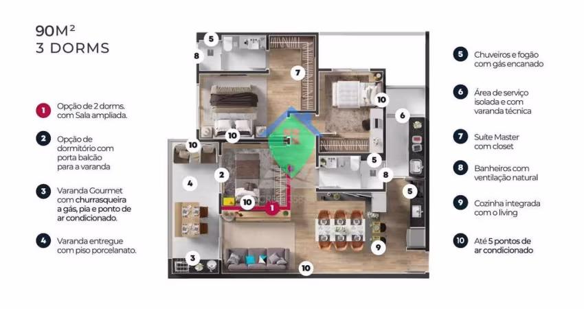 Apartamento 90m² à venda por R$680.000,00 na Vila Independência em Sorocaba, SP