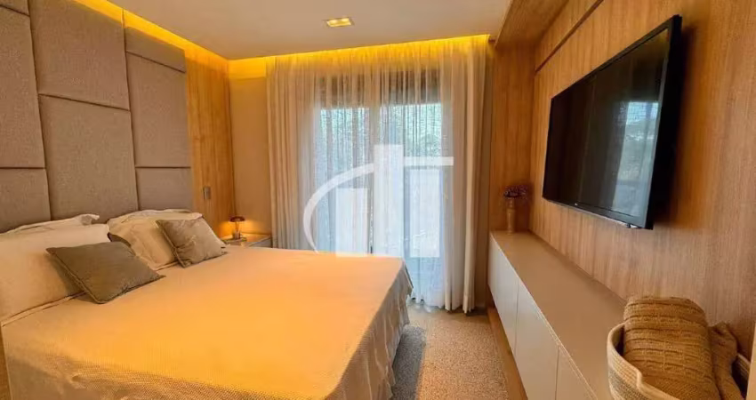 Apartamento mobiliado à venda no the house, vila yara, 157m², 3quartos, 4 vagas, modernizado projeto exclusivo, mobiliado com breton e franccino.