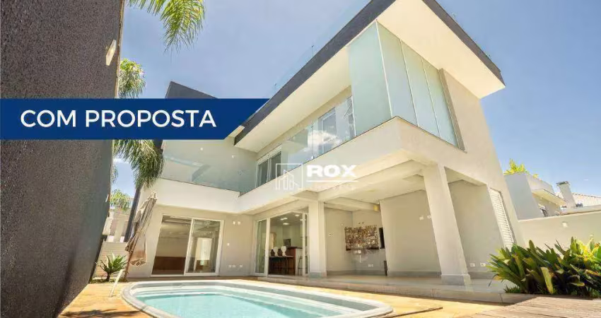 Casa em condomínio, 3 suítes, piscina, à venda, 354 m² por r$ 2.800.000 - santa felicidade - curitiba/pr