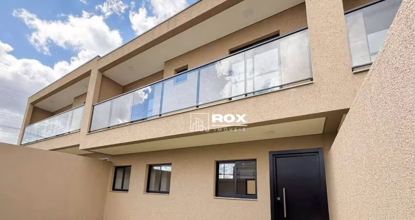 Sobrado novo com 3 quartos e quintal para alugar - santa felicidade, curitiba/pr
