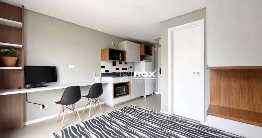 Studio mobiliado com 1 quarto para alugar, 18 m² por r$ 2.100/mês - água verde, curitiba/pr