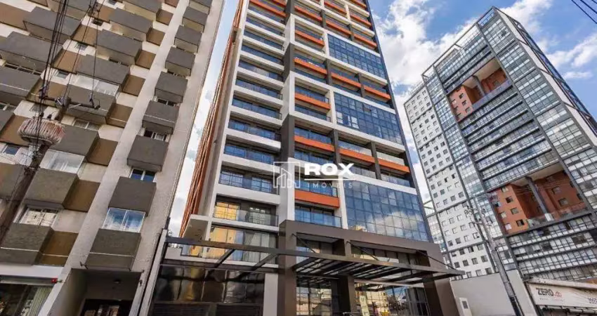 Apartamento studio novo e mobiliado para alugar por r$ 2.700/mês - centro, curitiba/pr
